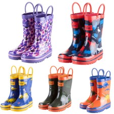 Rydale Kids Wellington Boots Waterproof Wellies Rain Boot Footwear 7 Colours