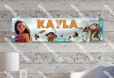 Personalized/Customized Moana Movie Name Poster Wall Art Decoration Banner