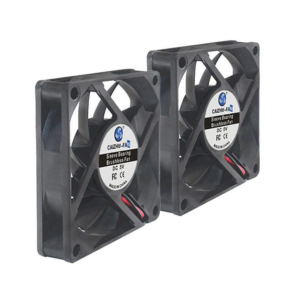 2x Lüfter Gehäuselüfter für PC Computer 60x60x10mm 60mm leise FAN 5V 12V 24V - Bild 4 von 4