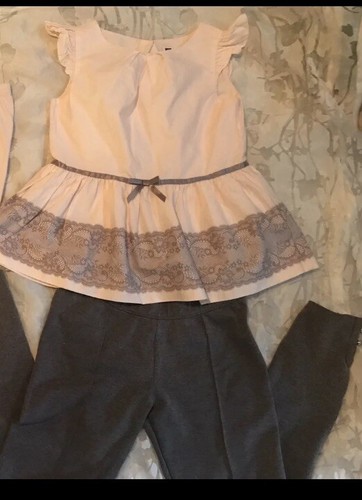 Janie and Jack Pink Lace Blouse And 