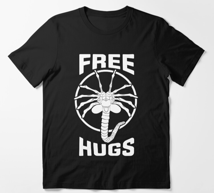Alien Face Hugger Horror Movie Free Hugs Unisex T-Shirt