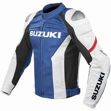 Blue GSXR Mens Suzuki Leather …