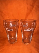 Vintage 1950’s Set of 2 Clear Libby 10oz. Coca-Cola Glass
