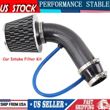 Car Accessories Cold Air Intake Filter Induction Pipe Power Flow Carbon Texture