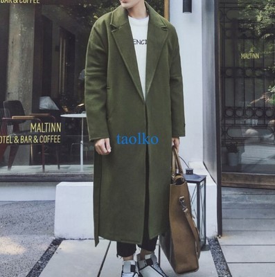 wool blend full length coat