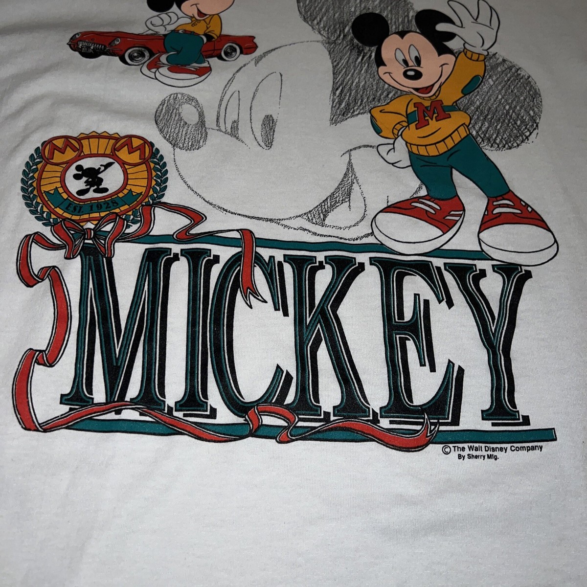 【80s】MICKEYMOUSEミッキーマウス ヴィンテージタンクトップUSA製 古着 used 80〜90年代 ミッキーマウス ディズニー タンクトップ