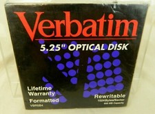 Verbatim 5.25" Optical Disk VBR5B4 Factory Sealed 1992 Small Hole in Packaging