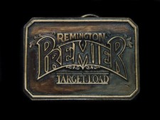 TB03157 NOS VINTAGE 1989  REMINGTON PREMIER TARGET LOAD  BELT BUCKLE