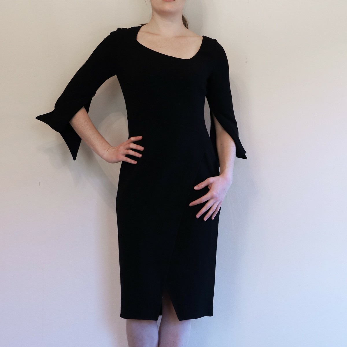 oscar de la renta long sleeve cocktail dress Oscar de La Renta Faux Pearl Embroidered Tweed Cocktail Dress