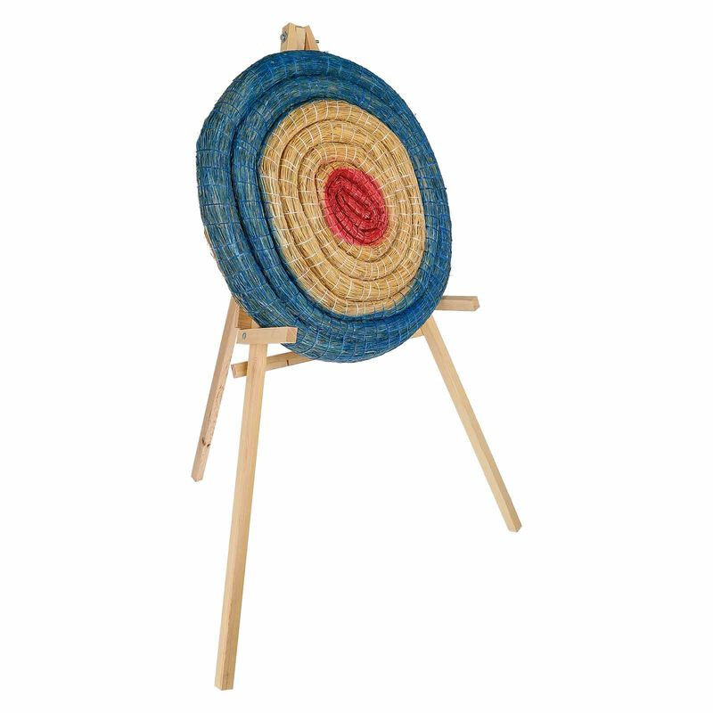 Cible De Tir à L'arc En Paille De 80 Cm X 12 Cm Avec Support