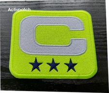 Seattle Seahawks Captain C 3 estrellas azul parche con logotipo NFL fútbol Superbowl deportes