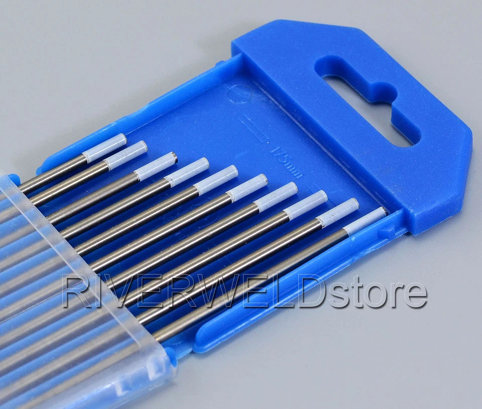 Electrodo de tungsteno de soldadura TIG blanco 0,8 % circoniado WZ8 3/32x6" (2,4 x 150 mm) 10 piezas Foto 2 de 4