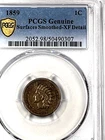 1859 Indian Cent : PCGS  XF Details