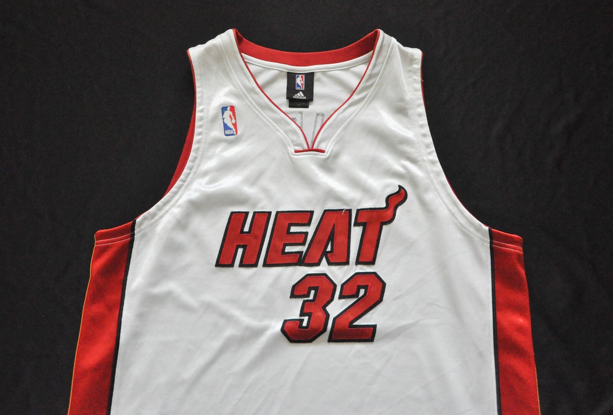Shaquille O'Neal Miami Heat Adidas Jersey Authentic Shaq White NBA