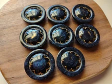 8pcs blue-colored 23mm bundle of resin buttons special vintage  buttons