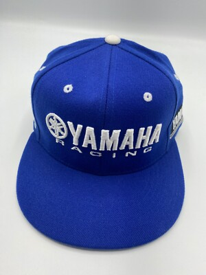 #ad Yamaha Logo Blue Adult Adjustable Fitted Baseball Hat Cap Size S M $19.99