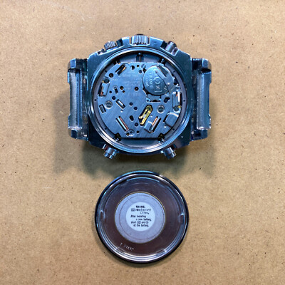 Seiko DEFECT Chronograph SUS Telemeter 7T32-9000 Blue dial Mens