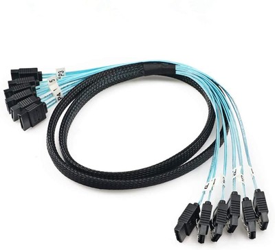 High Speed 6pcs/Set Sata 3 SATA Cable SAS Cable 6Gbps for Server 1M