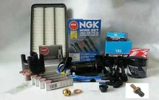 FORToyota Corolla 1.61.8L NGK Wires-Cap-Rotor-Platinum Spark Plug-Filter Kit OEM