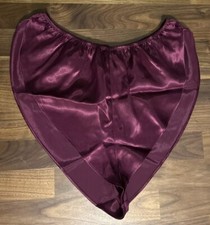 Vintage Satin Panties Sz M Purple Flutter Sides Second Skin