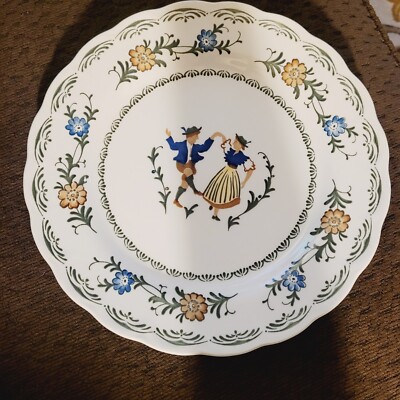 Vintage Bavaria 10 1/4'' Dinner Plate Provincial Designs By Nikko Japan Set Of 2