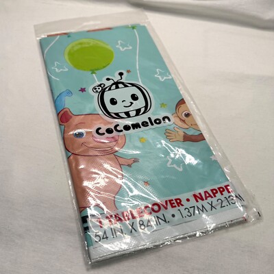 CoComelon 1 ct Party Tablecover 54  x 84  Plastic Table Cover NOS 2021