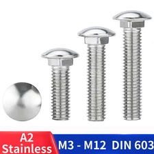 A2 Stainless Steel Cup Square Carriage Bolts C-oach Bolt M3 M4 M5 M6 M8 M10 M12