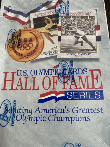 1991 Impel U.S. Olympic Hall Of Fame Factory Sealed Card Box 36 Packs America - Picture 7 of 8