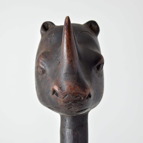 Makonde Rhinoceros Staff Tanzania - Picture 4 of 11