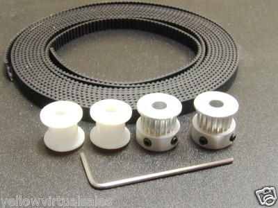 2 Timing Pulleys 2m GT2 Belt Idler Reprap Prusa Mendel 3D Printer Bore 6.35mm