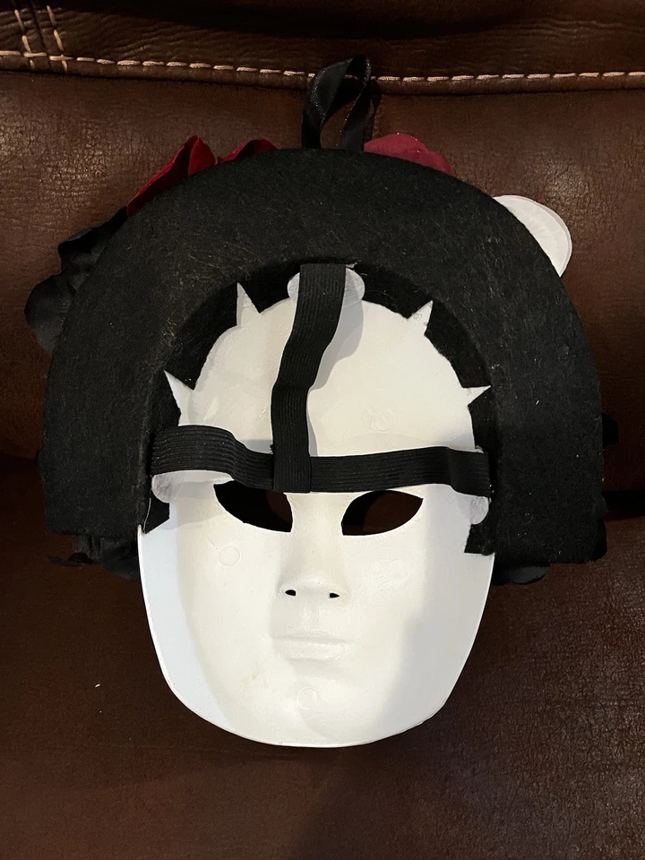 Day of the Dead Catrina Floral Sugar Skull Halloween Plastic Face Mask Women’s - Image 3 of 3