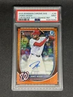 2025 Bowman Chrome James Wood Rookie Orange Mojo Auto PSA 9