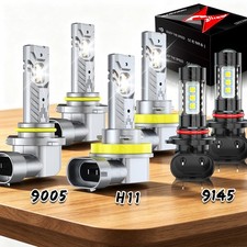 For Honda Civic 2006-2015 Combo 6pcs Upgrade Led Headlight Fog Light Bulb New 26