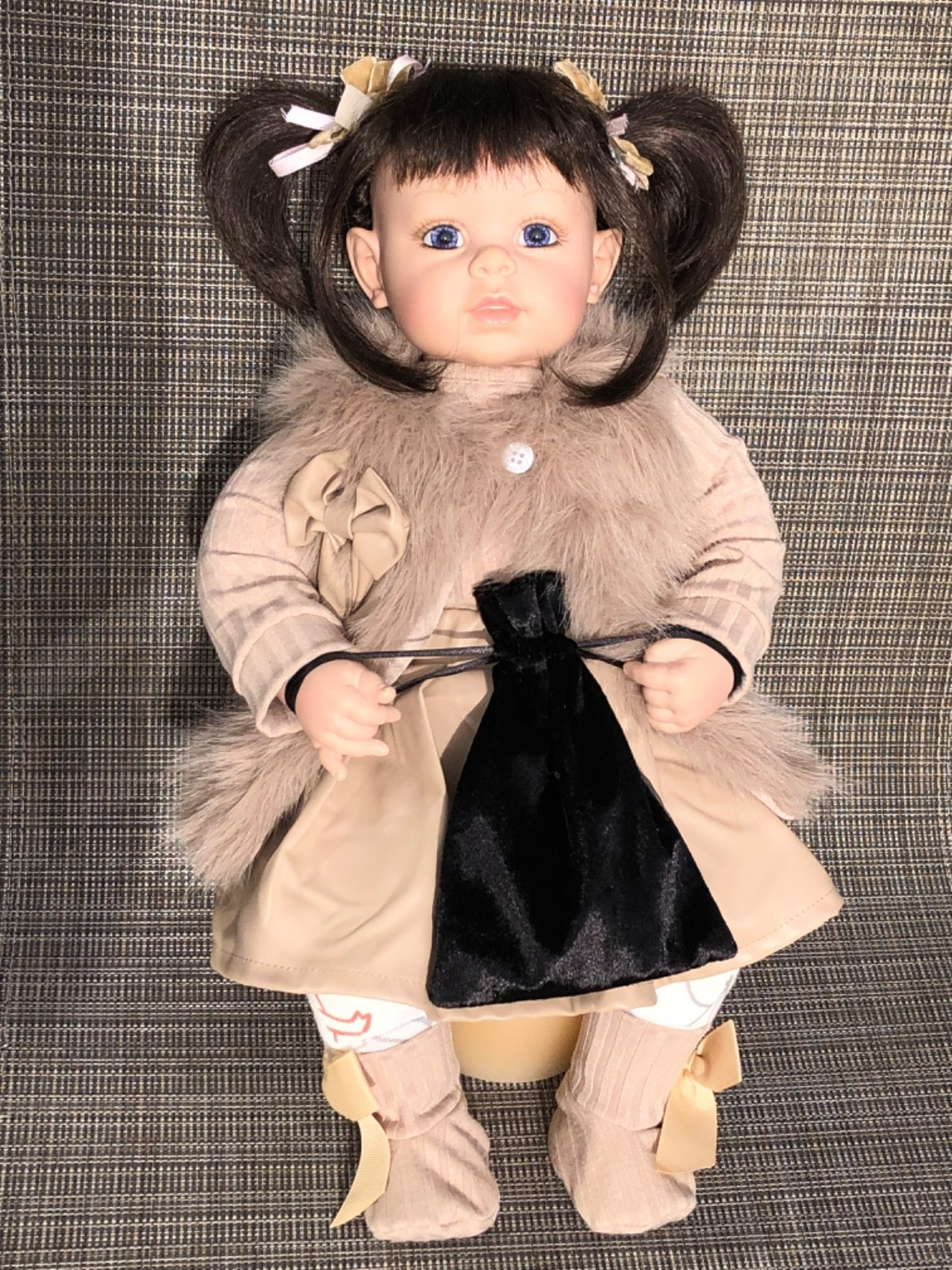 Adora 20" Doll KRV-048 Name Your Own Baby Blue Eyes Black Ha