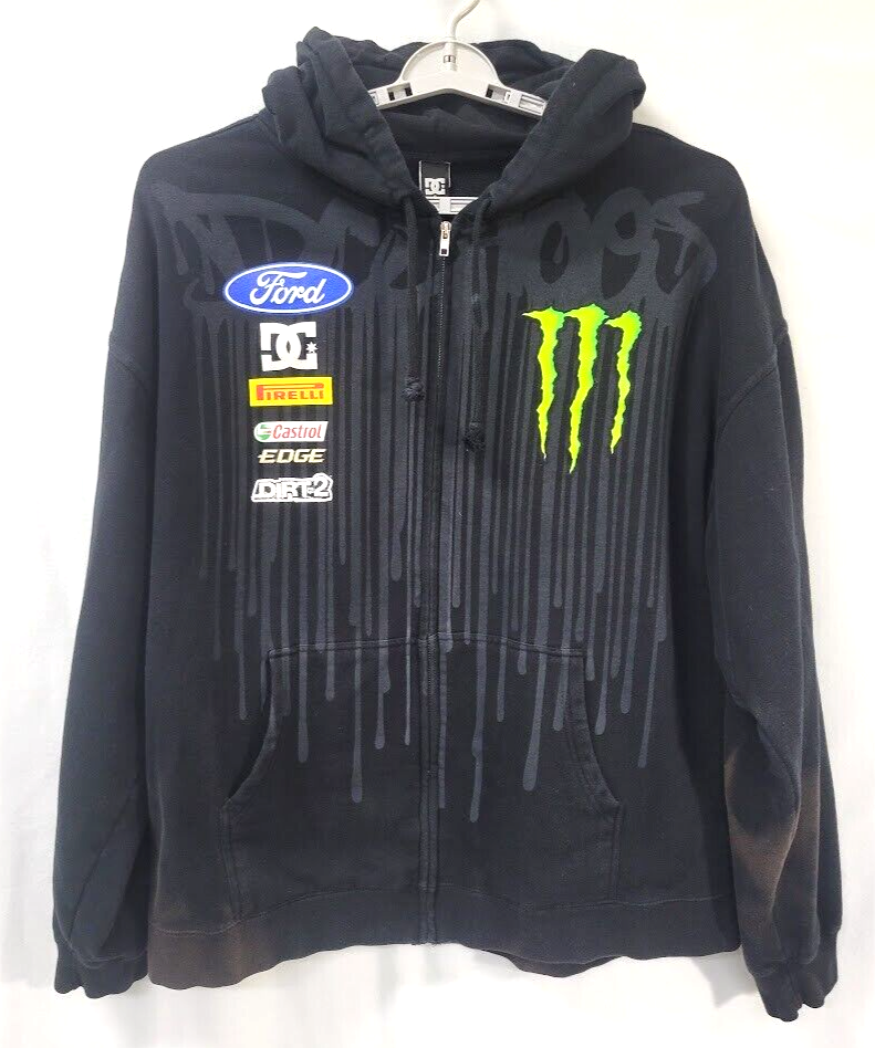 DC Monster Energy Ken Block #43 Black Front/Back Graphic Zip