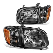 Pair of OE Style Headlights Compatible with 05-07 Sequoia / 05-06 Tundra Crew