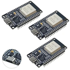 ESP32 Development Board 3-Pack USB-C WiFi Bluetooth Dual Core Microcontroller