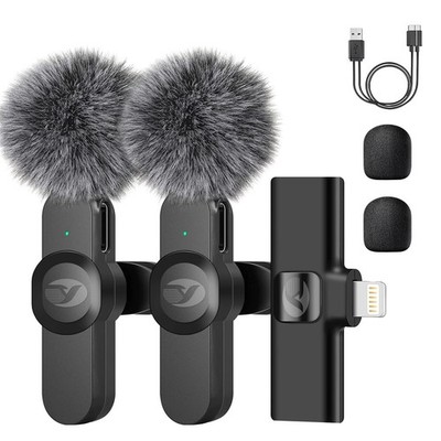 Wireless Lavalier Microphone for iPhone/iPad with Noise Reduction, Mini Micro...