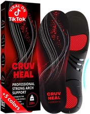 220 lbs Plantar Fasciitis High Arch Insoles Men - Orthotic Shoe Inserts - Bo...