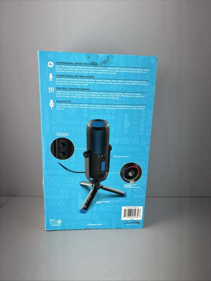 JLAB TALKPRO Professional Grade USB Microphone 192Khz 24 bits MTALKPRORBLK4 - Image 3 of 4