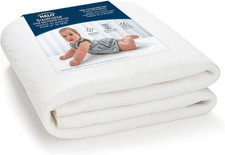 Breathable Crib Mattress Cover Quilted Mesh, Waterproof, Universal Fit for Sta