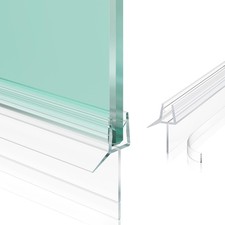 2-Pack Frameless Shower Door Bottom Seal 1/4" X 36" Clear Glass Seal Strip ...