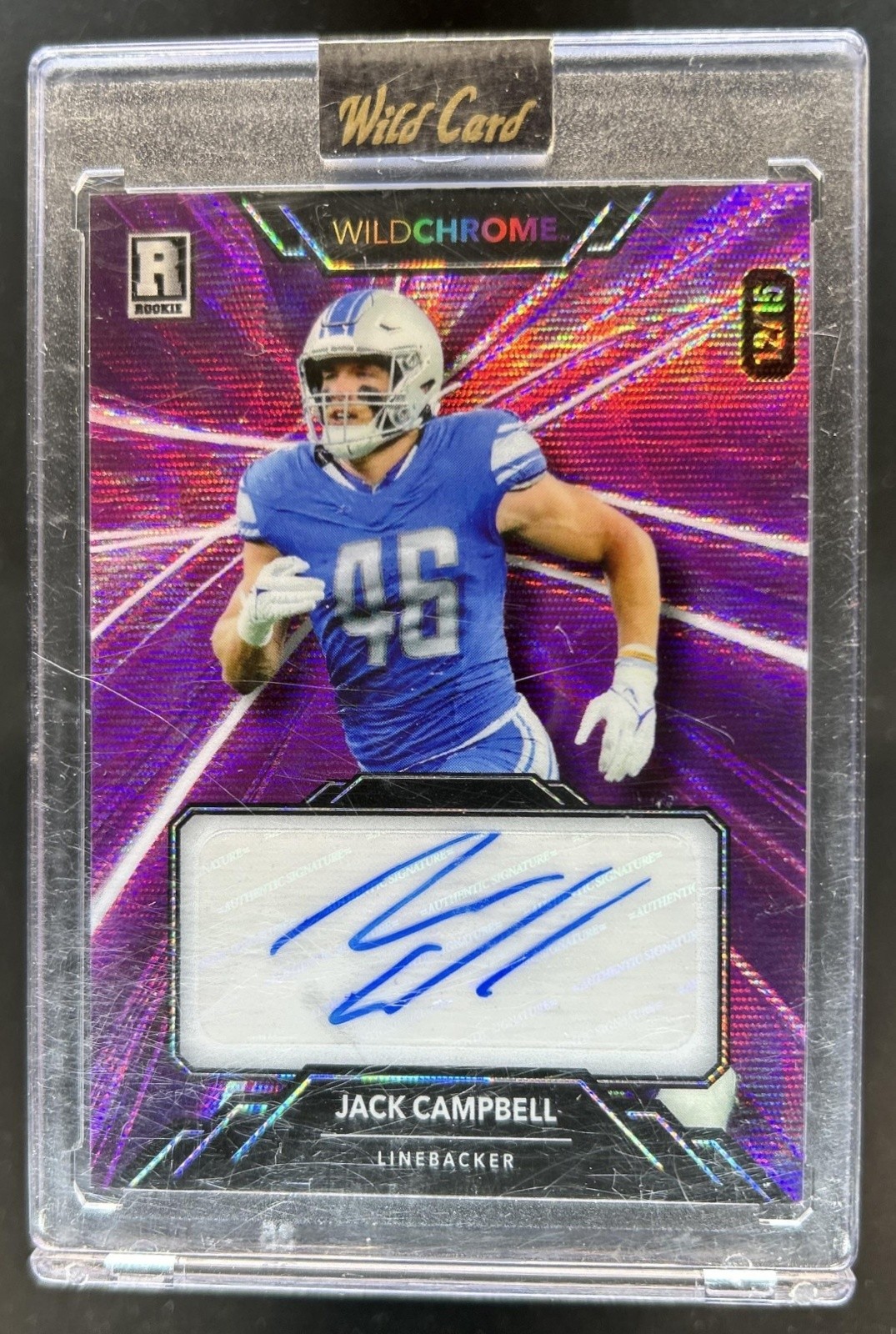 Jack Campbell Wild Card Wildchrome Pro-Look Hobby Wildlight Autograph #WCLA Wave Holo-Purple