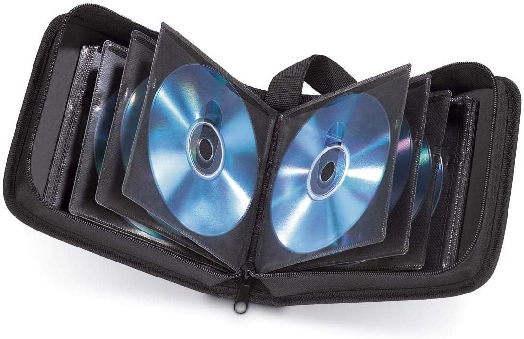 Hama CD Wallet for 20 Discs | CD/DVD/Blu-Ray | Folder for Storage, Space-Saving