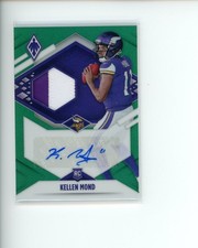 2021 Panini Phoenix Green Rookie Jersey Patch Auto RPA Kellen Mond RC #d 22/25
