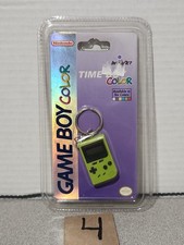 Nintendo Game Boy Color Interact Time Boy Mini Consola Llavero Reloj Verde Caliente☆