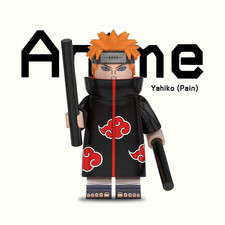 Custom Naruto Shippuden 2 inch , Pain in Akatsuki Outfit Minifigure with Base