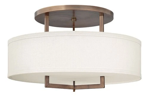 Hinkley Lighting 3211 3 Light Semi-Flush Ceiling Fixture - Bronze - Picture 1 of 10