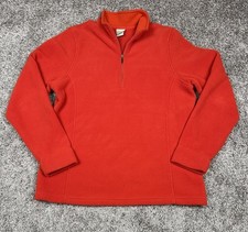 LL Bean Pullover Mens Medium Fleece Half Zip Stretch Outdoors Warm El Salvador