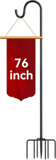 76 Adjustable Shepherd Hook for Outdoor, Heavy Duty Bird Feeder Pole with 7-Pro
